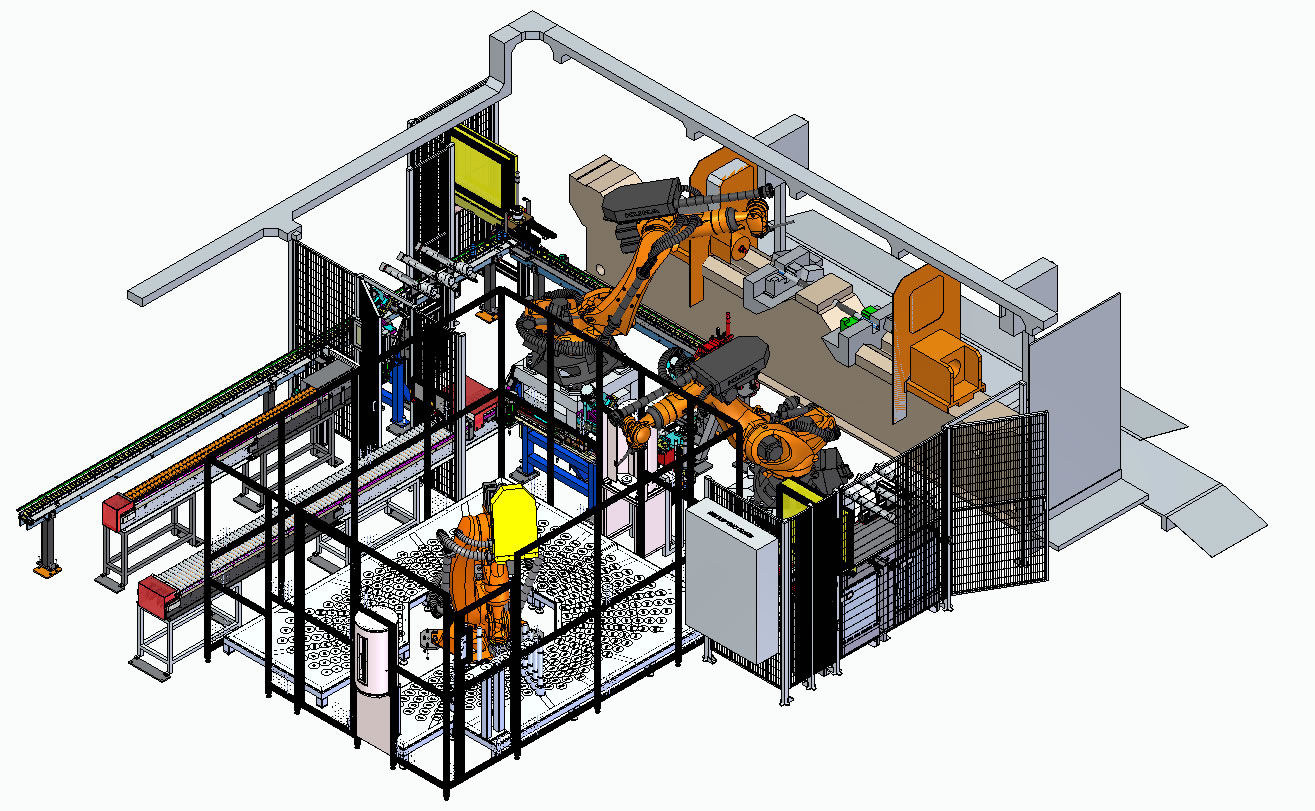 Cellule robotisée de soudage par friction rotative