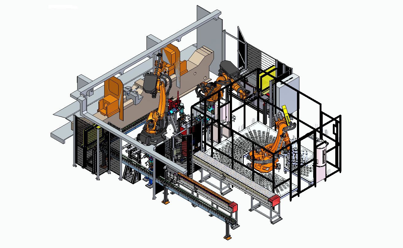 Automatic cell for rotary friction welding