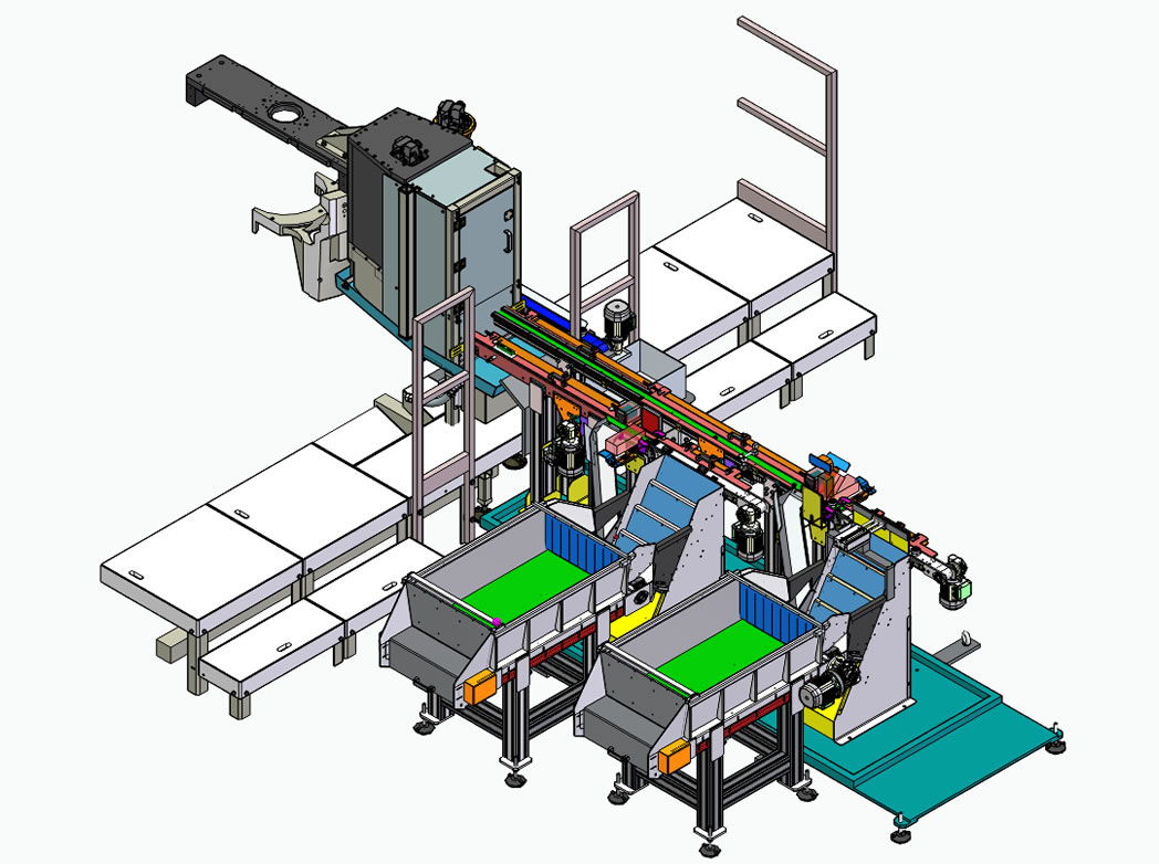 Multi-reference nut and pin feeding system