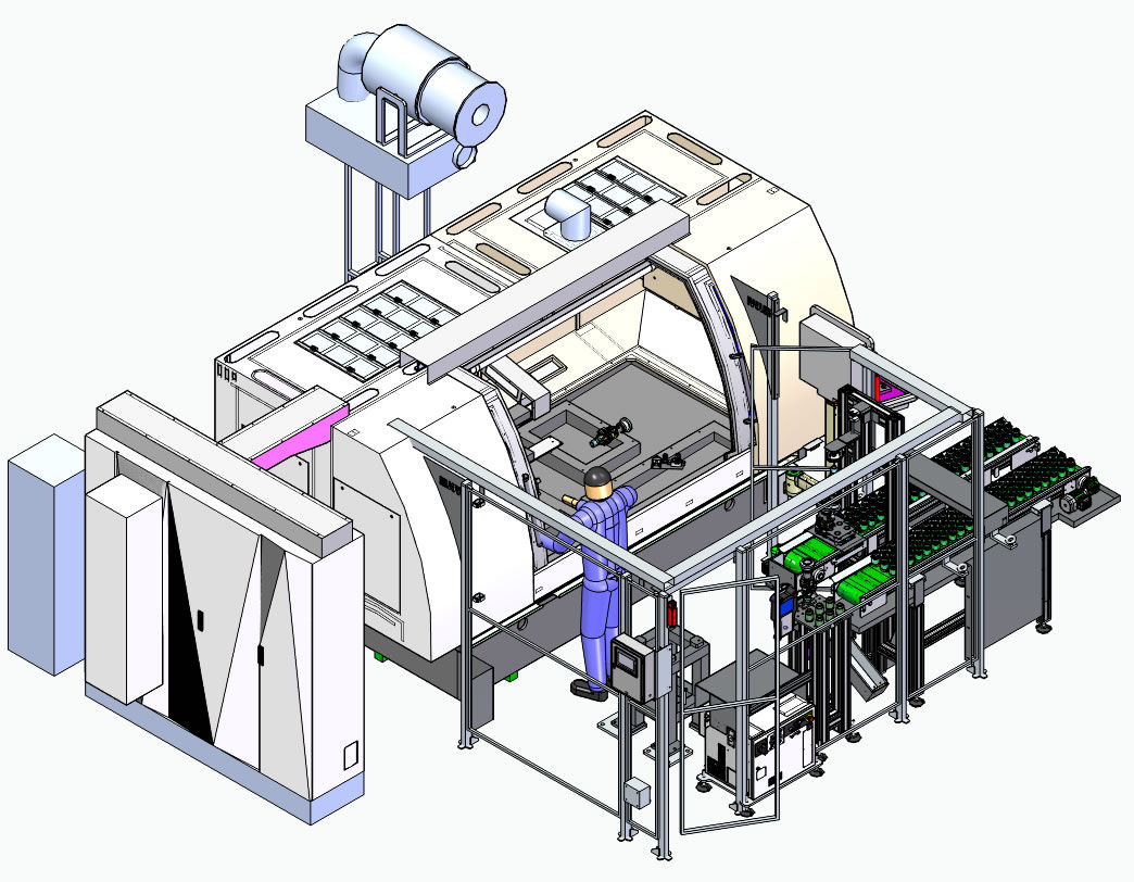 Feed picking to grinding machine