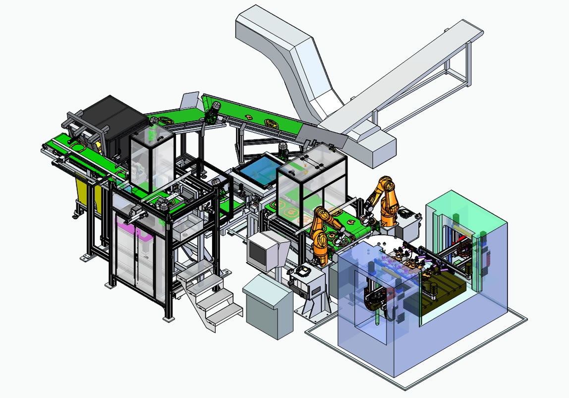 Connection between stamping presses