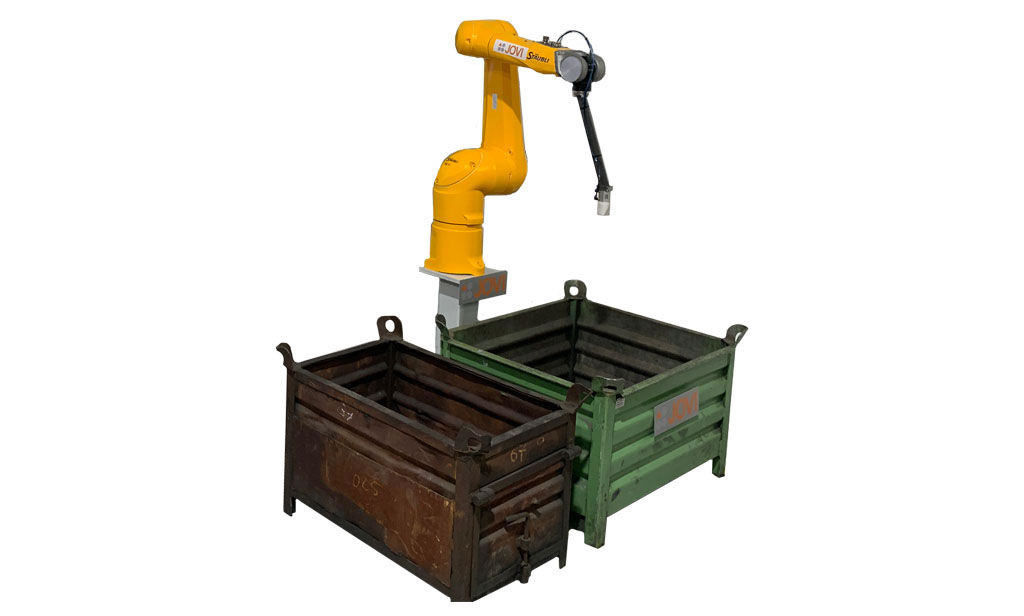 Jovi Automatismos manufactures systems to select and extract parts at random from a bin, using machine vision-guided robotic systems for our Bin Picking or Random Bin Picking 