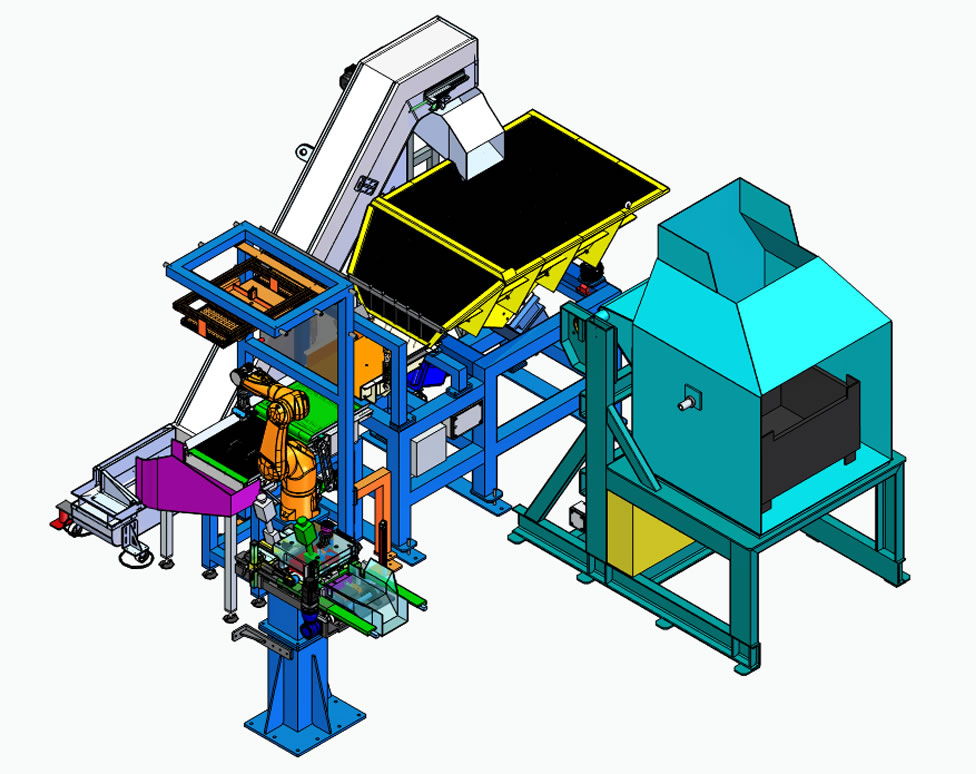 Flexible feeder system for automotive hinges